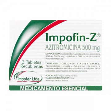 IMPOFIN-Z (AZITROMICINA 500...